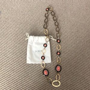 JCrew  coral, black & gold necklace